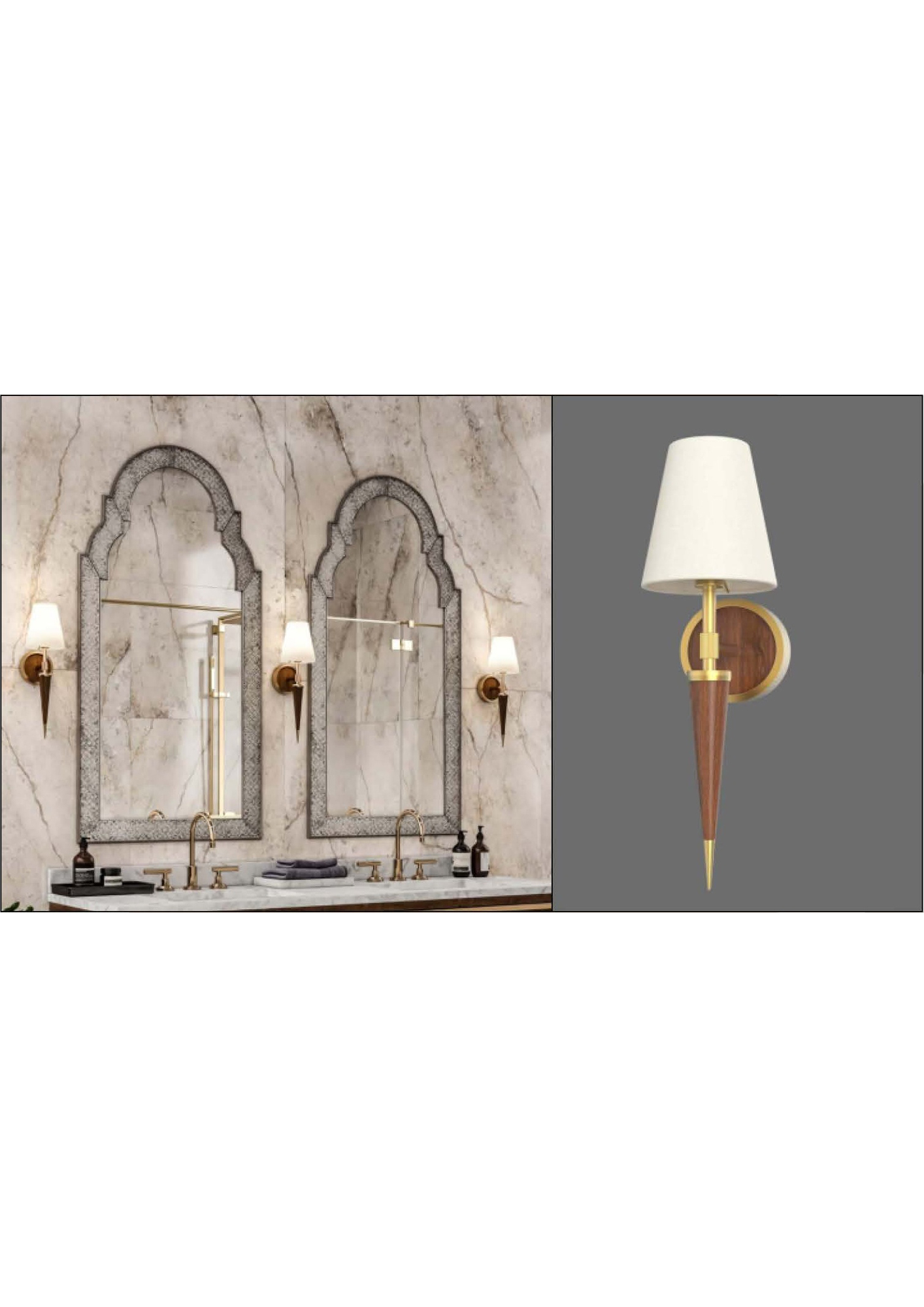 Beyond Lights - Brass Wall Light- GL